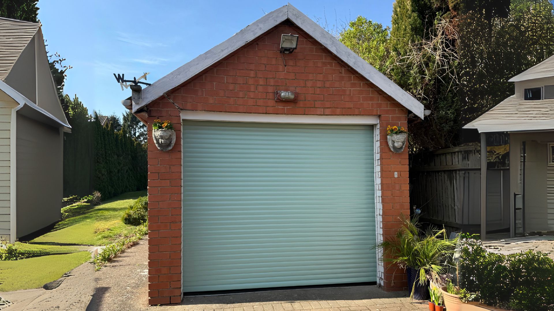 Pinterest-Inspired-Perfection-Electric-Garage-Door-Chartwell Green Garolla Door