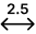 Garages up to 2.5m wide icon