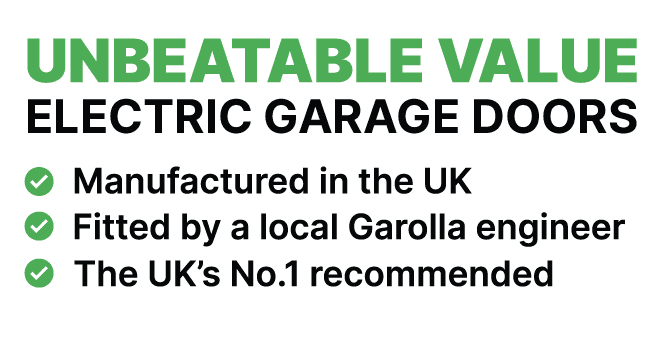 Unbeatable value electric garage doors from Garolla