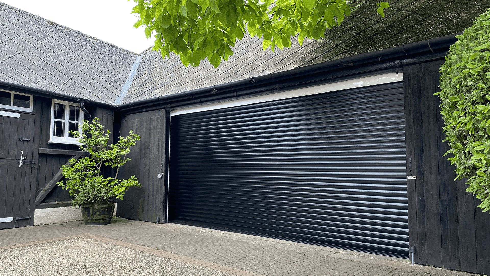 Black Garolla Titan roller garage door