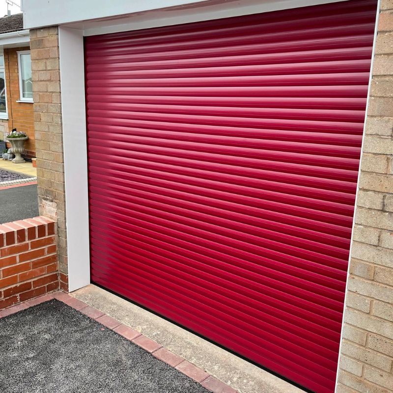 Garolla purple red roller garage door